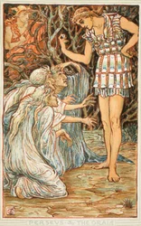 Perseus en de Graia, illustratie uit 